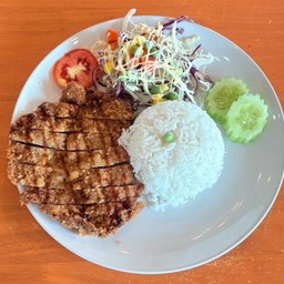 ข้าวหน้าหมูทอด