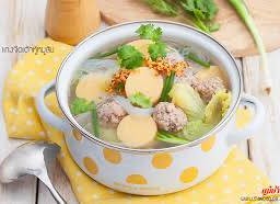 แกงจืดเต้าหู้หมูสับผักกาดขาว