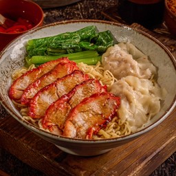 บะหมี่สดห่อเกี๊ยวกุ้งหมูแดง (ดั้งเดิม)