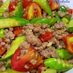 ผัดแตงใส่หมูสับ (กับข้าว )