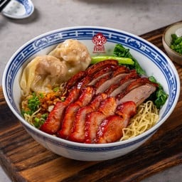 บะหมี่เกี๊ยวเป็ดย่าง+หมูแดง