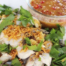 ปลาทับทิมลวกจิ้ม+น้ำจิ้มแซ่บ