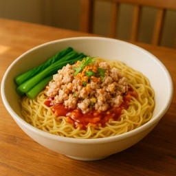 บะหมี่แห้งคลุกหมูสับ