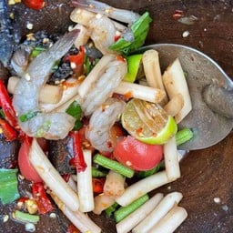 ตำไหลบัวกุ้งสด