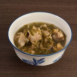 CLEAR SOUP WITH PORK BABY BACK RIBS AND COWA LEAVES