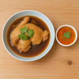 ครัวข้าวสวย ไก่ต้มน้ำปลา ข้าวหมูทอด