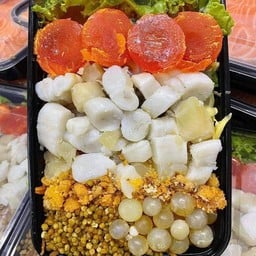 ยำ5ไข่ ไข่แมงดาไข่ปูไข่หมึกไข่แดงเค็มไข่ปลาริวกิว