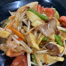 ตำปูปลาร้าหมูตกครก