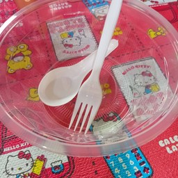 ถ้วยพลาสติกช้อนซ่อม