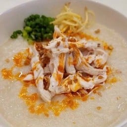 โจ๊กไก่ฉีก  น้ำมันพริกแยกเครื่องให้