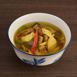 SOUR SOUP WITH PORK BELLY AND SALTED THREADFIN FISH