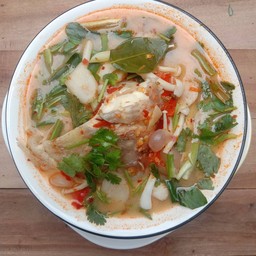 ต้มยำปลาทับทิม(ใช้ปลาทั้งตัว)