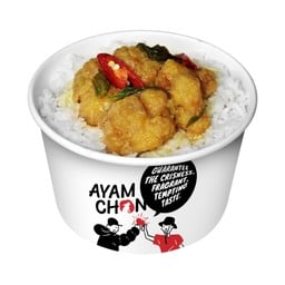 ข้าวเขียวหวานไก่กรอบ