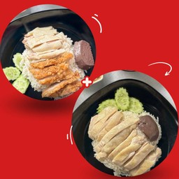 [เซ็ตคู่สุดคุ้ม!] ข้าวมันไก่พิเศษคูณสอง