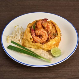 ผัดไทยกุ้งสด
