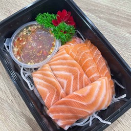 เนื้อบราวซาซิมิ+ซีฟู้ด (100กรัม)