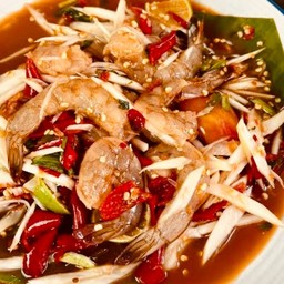 ตำกุ้งสดด