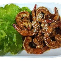 ยำกุ้งน้ำมันงา