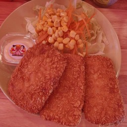 สเต็กปลากรอบ+สลัดทาร์ทาร์ซอส