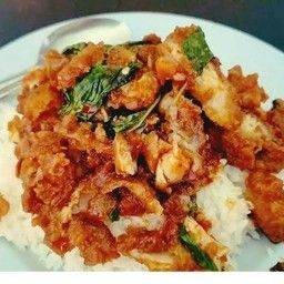ข้าวกะเพราไก่กรอบ(ข้าวกล่อง)