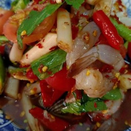 ตำกุ้งสด