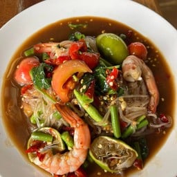 ตำเส้นเล็กกุ้งสุก