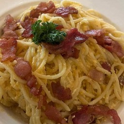 สปาเก็ตตี้คาโบนาร่า                                     Spaghetti Carbonara Bacon