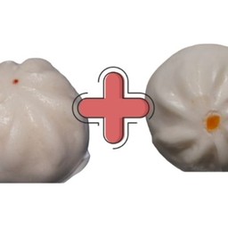 หมูแดง1ลูก+หมูสับไข่เค็ม1ลูก