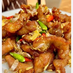 หมูทอดกระเทียม