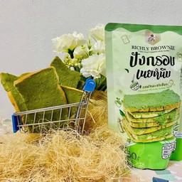 ปังกรอบเนยหนึบชาเขียว