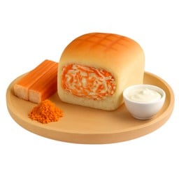 ขนมปังปิ้ง ปูอัดไข่กุ้ง