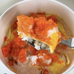 ข้าวไข่ข้น ไข่ทะลักไข่กุ้ง