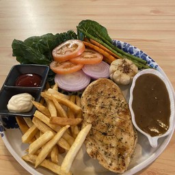 สเต็กไก่ Chicken Steak With Pepper sauce