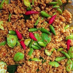 ผัดสะตอหมูบด