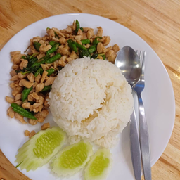 Basil Chicken w Rice_بات كبو كاي_ကဖောင်ကိုင်