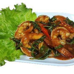 กุ้งผัดซอส