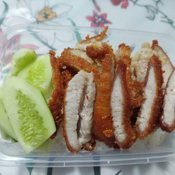 ข้าวหน้าหมูทอด
