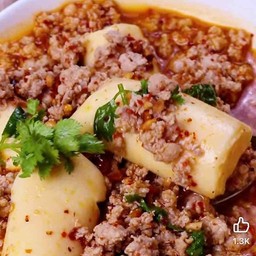 ต้มยำหมูสับเต้าหู้ไข่