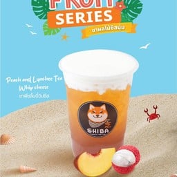 ชาพีชลิ้นจี่ชีสนุ่ม
