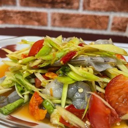 ตำมะม่วงกุ้งสดปลาร้า