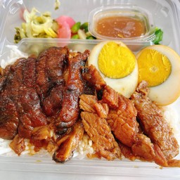 ข้าวขาวัวล้วน+ไข่