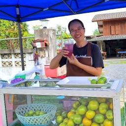 ร้านน้ำส้มคั้นสด น้ำอัญชันมะนาว