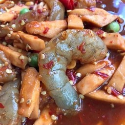 ตำกระท้อนกุ้งสดปูปลาร้า