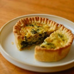 Spinach Chicken Ham Quiche