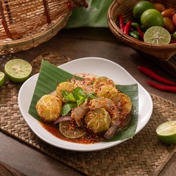 ยำมะนาวกุ้งสด