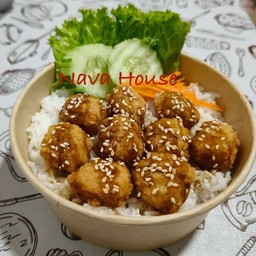 ข้าวไก่ป๊อบซอสเทอริยากิ