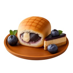 ขนมปังปิ้ง บลูเบอร์รี่ครีมชีส