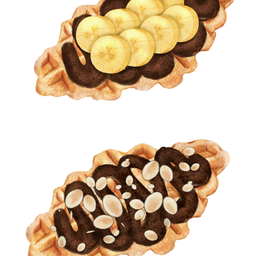 ครอฟเฟิลนูเทล่ากล้วย