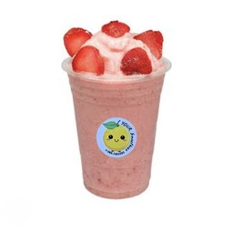 สตอร์เบอร์รี่+นม+โยเกริ์ตปั่น