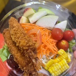 สลัดกุ้งทอด